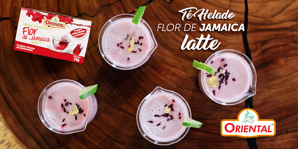 Té Helado de Jamaica y Leche de Almendras